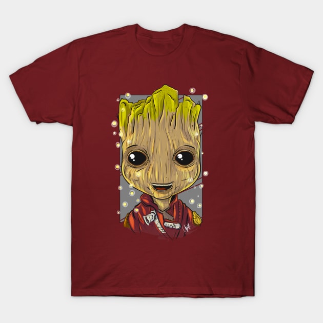 Pop Culture Caricature #9 - Groot T-Shirt by yazgar